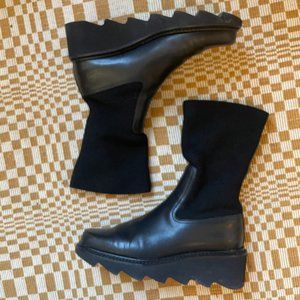 Walter Steiger Knit Lug Sole Chelsea Boots
